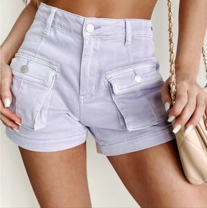 Judy Blue Purple Cargo Shorts S